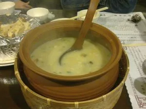 台北 北投 皇池 溫泉會館 砂鍋粥